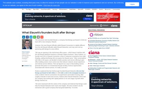 What Elauwit's founders built after Boingo | Light Reading