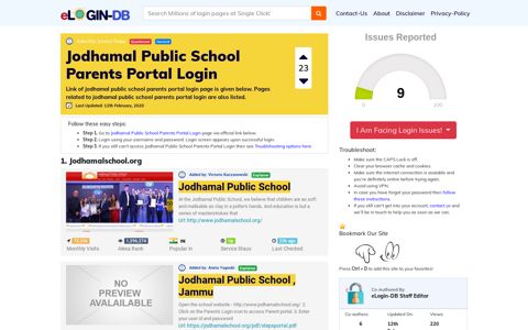 Jodhamal Public School Parents Portal Login