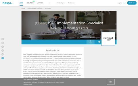ISAC Implementation Specialist at Starwood Technology ...