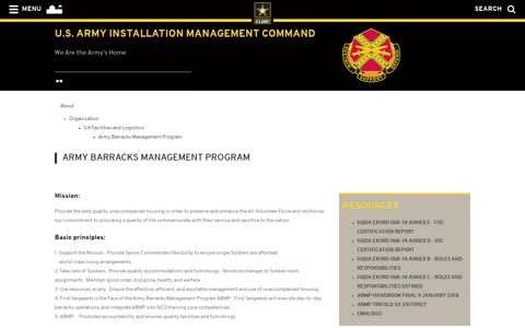 Army Barracks Management Program :: U.S. Army Installation ...