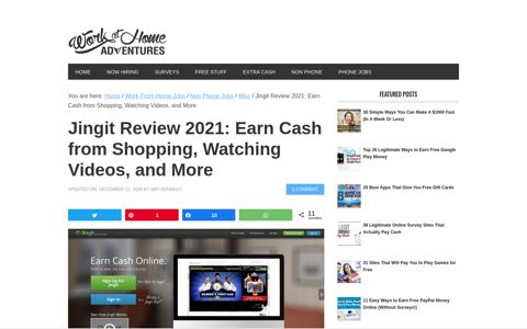 Jingit Review 2020: Earn Cash from Shopping, Watching ...
