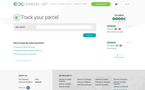 Parcel tracking | Ecoparcel