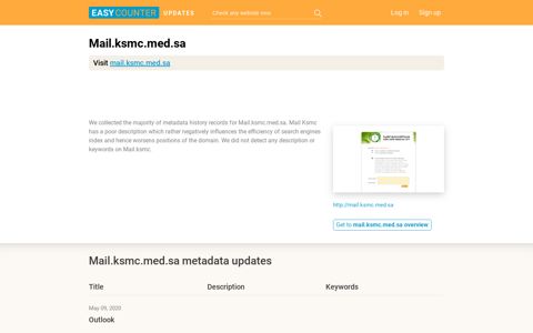 Mail Ksmc (Mail.ksmc.med.sa) - Outlook - Easy Counter