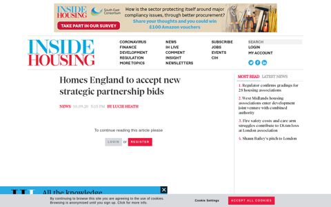 Homes England to accept new strategic partnership bids