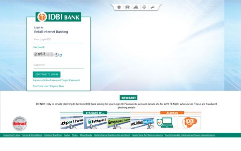 IDBI Net banking - IDBI Bank