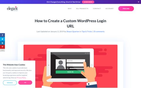 How to Create a Custom WordPress Login URL | Elegant ...