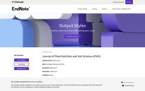 Journal of Plant Nutrition and Soil Science-JPNSS | EndNote
