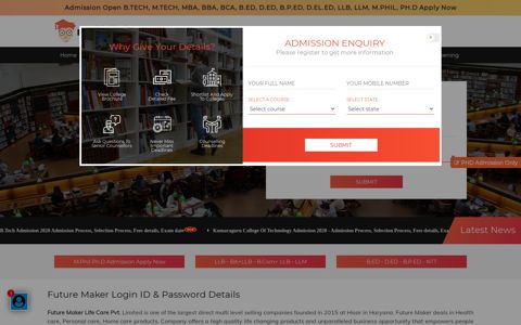 Future Maker Login ID & Password Details