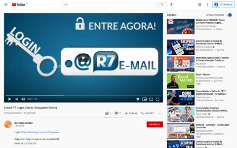E-mail R7 Login, Entrar, Recuperar Senha - YouTube