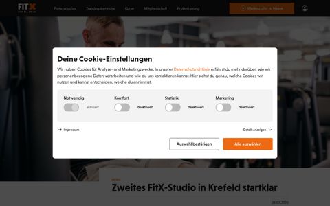 Zweites FitX-Studio in Krefeld startklar - FitX Fitnessstudio