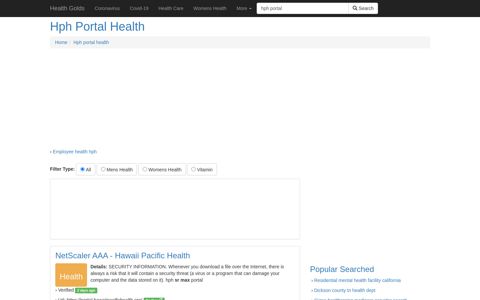 Hph Portal Health - Health Golds