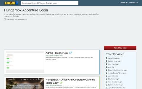 Hungerbox Accenture Login - Loginii.com