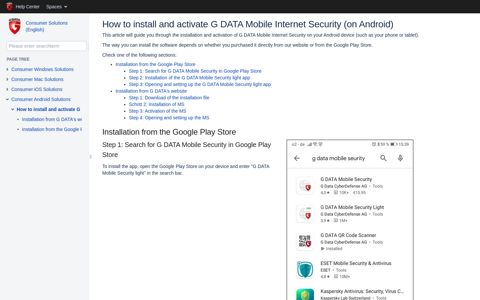 How to install and activate G DATA Mobile Internet Security