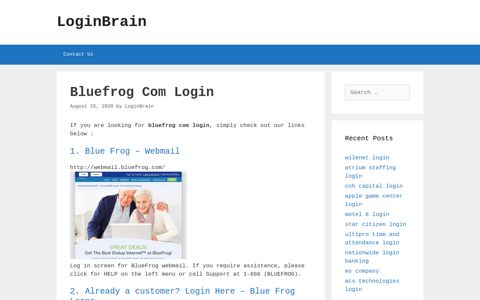 Bluefrog Com - Blue Frog - Webmail - LoginBrain