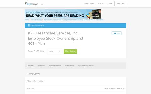 KPH Healthcare Services, Inc. Employee Stock Ownership ...