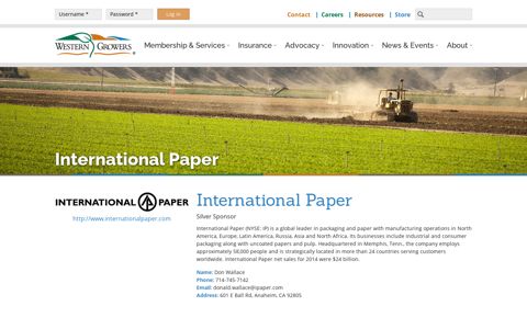 International Paper | Western Growers