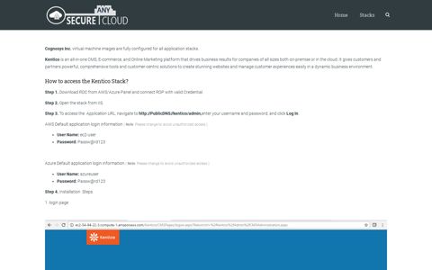 KENTICO : ADMINISTRATOR PANEL | Secure Any Cloud
