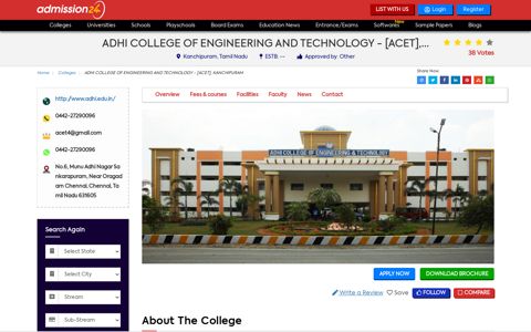 ADHI COLLEGE OF ENGINEERING AND TECHNOLOGY ...