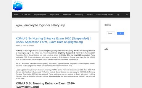 kgmu employee login for salary slip Archives - Edugic