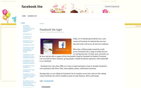 Facebook lite login - facebook lite - Google Sites