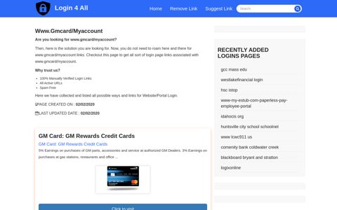 www.gmcard/myaccount - Official Login Page [100% Verified]