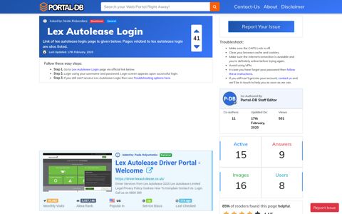 Lex Autolease Login - Portal-DB.live