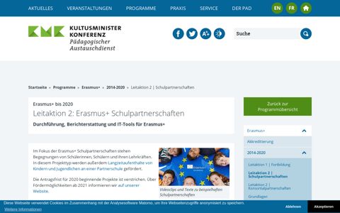 Leitaktion 2: Erasmus+ Schulpartnerschaften - KMK-PAD