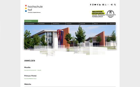 Anmelden - Hochschule Hof