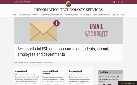 Email Accounts | Information Technology Services