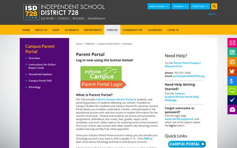 Campus Parent Portal / Overview - ISD 728