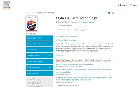 Optics & Laser Technology - Journal - Elsevier