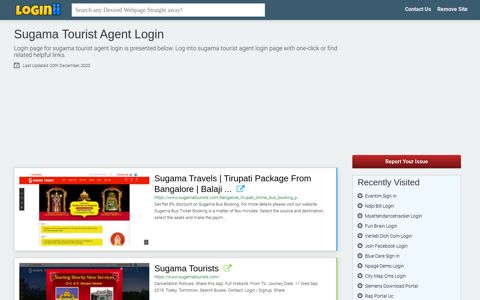 Sugama Tourist Agent Login - Loginii.com