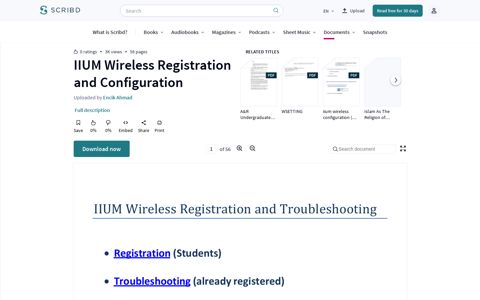IIUM Wireless Registration and Configuration | Wireless Lan ...