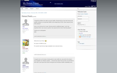 Humax Portal « My Humax Forum