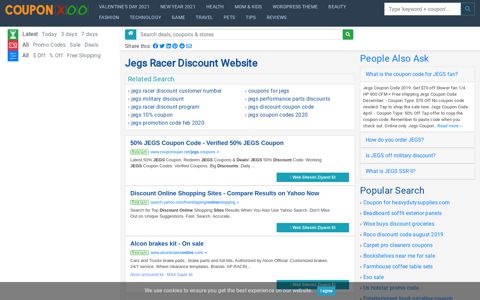 Jegs Racer Discount Website - 12/2020 - Couponxoo.com
