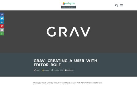 Grav: creating a user with editor role – Netgloo Blog