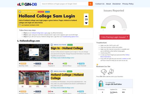 Holland College Sam Login - A database full of login pages ...
