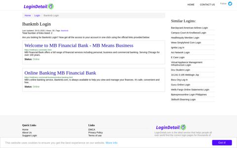 Ibankmb Login Welcome to MB Financial Bank - MB Means ...