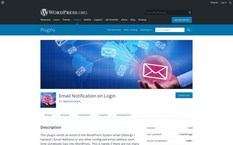 Email Notification on Login – WordPress plugin | WordPress.org