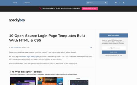 10 Open-Source Login Page Templates Built With HTML & CSS