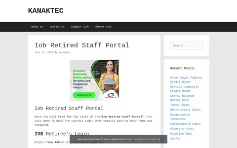 Iob Retired Staff Portal | Kanaktec