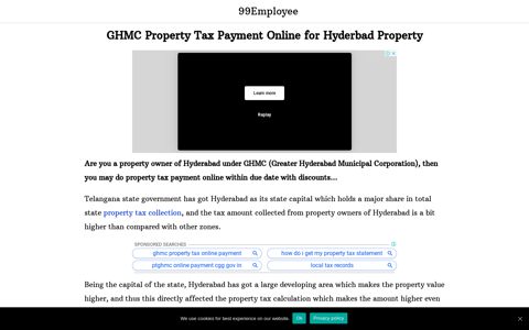 GHMC Property Tax Payment Online for Hyderbad Property