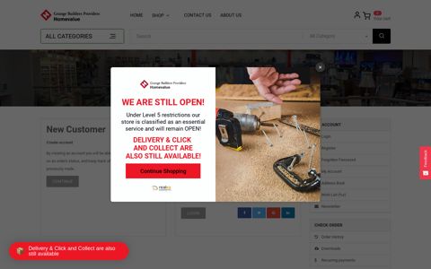 Account Login - Grange Builders Providers