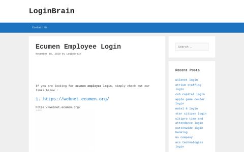 ecumen employee login - LoginBrain