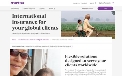 International Travel Health Insurance for Brokers | Aetna