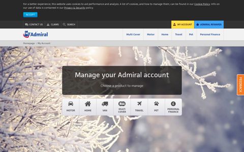 My Account - login to see your documents online - Admiral