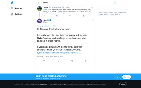 Flybe on Twitter: "Hi Thomas, thanks for your tweet. I'm really ...