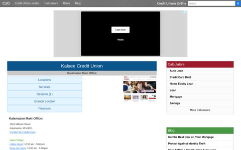 Kalsee Credit Union - Kalamazoo, MI - Credit Unions Online