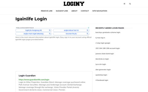 Igainlife Login ✔️ One Click Login - loginy.co.uk