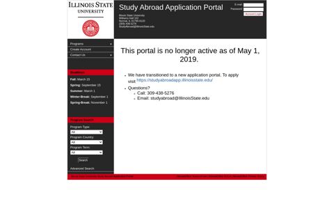 Study Abroad Application Portal
